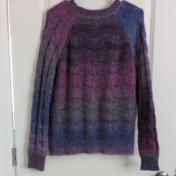 Knox Rose Purple and Blue Gradient Sweater - Picture 3 of 5